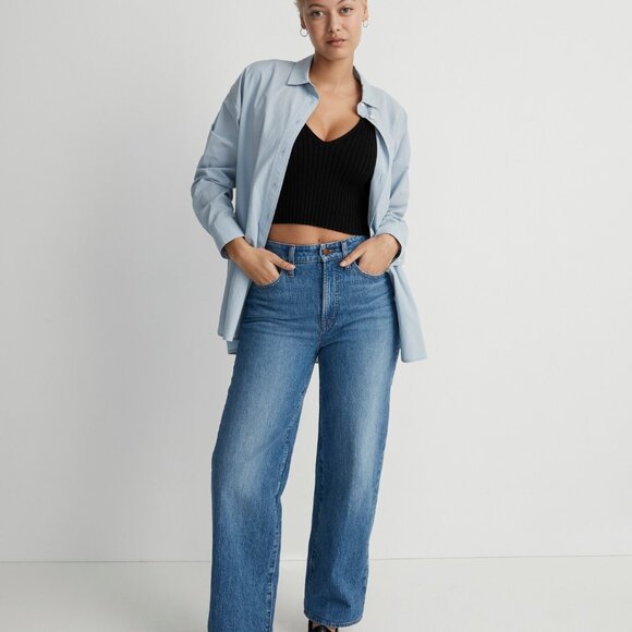 The Curvy Perfect Vintage Wide-Leg Crop Jean (25, Cresslow Wash) - Picture 3 of 12